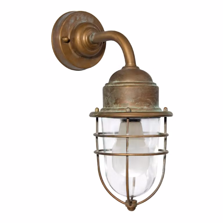 Moretti Luce Applique da esterno con distribuzione verso il basso Matteo MATTEO, Rame, Ottone, Antico