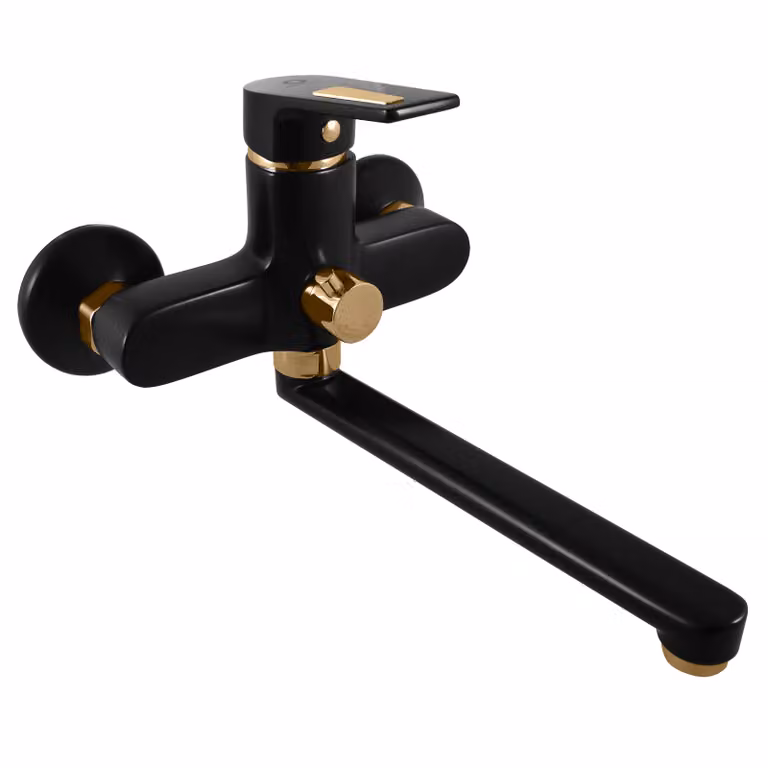 Slezák-RAV Slezák Rav CO353CMATZ Rubinetto per vasca e lavabo nero opaco/oro Colore: nero opaco/oro, Dimensioni: 100 mm