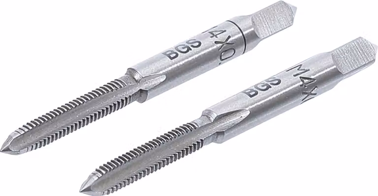 BGS Rubinetto M4 x 0,7 per prefinitura e finitura, 2 pezzi - 1900-M4X0,7-B