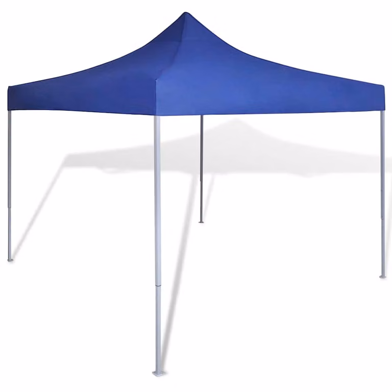 Tenda Pieghevole vidaXL Blu e Bianca in Acciaio e Poliestere