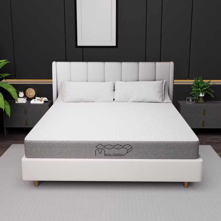 Materasso in schiuma a memoria di forma, dimensioni 180x200 cm, con 7 zone di comfort