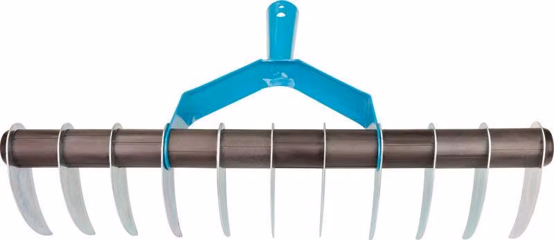 Rastrello per prato Strend Pro R152, 11 denti, aeratore per erbacce, verticut, senza manico