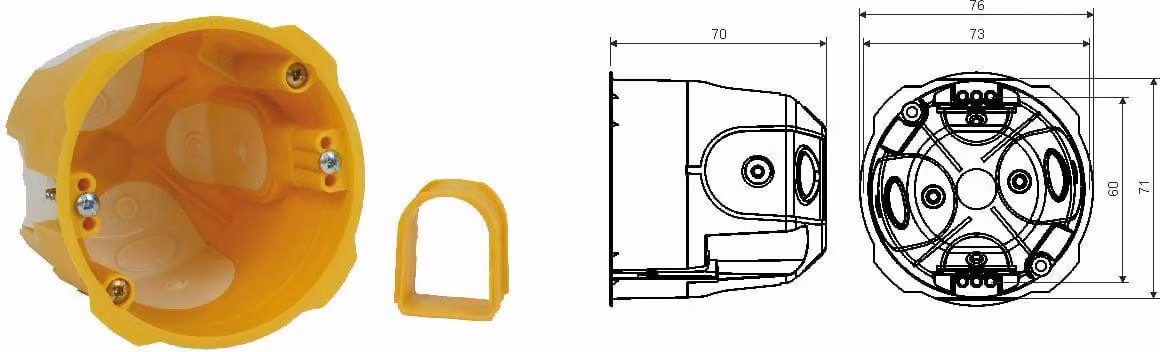 KOPOS KPRL 68-70/LD_NA Scatola da parete cava (Ø x P) 73 mm x 70 mm