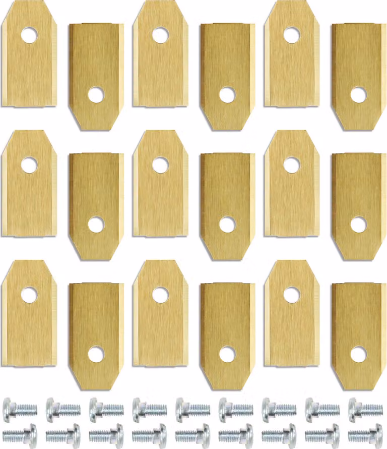 Set di lame per tosaerba robot Wiltec Titan V1 35 x 18 mm - 18 pezzi - lame per tosaerba robot, lame di ricambio per tosaerba compatibili con vari modelli