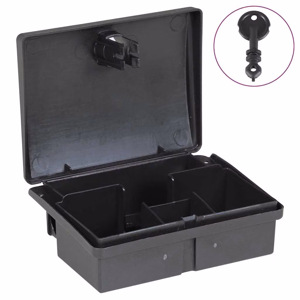 Set di 20 trappole per topi vidaXL nere, L/P/H: 13 x 10 x 4 cm