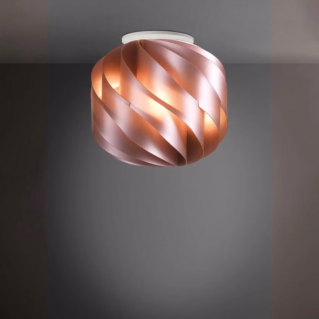 Plafoniera Moderna Globe Polilux Linea Zero Pink in Metallo e Plastica, 1 Luce E27, Diametro: 40 cm – 2