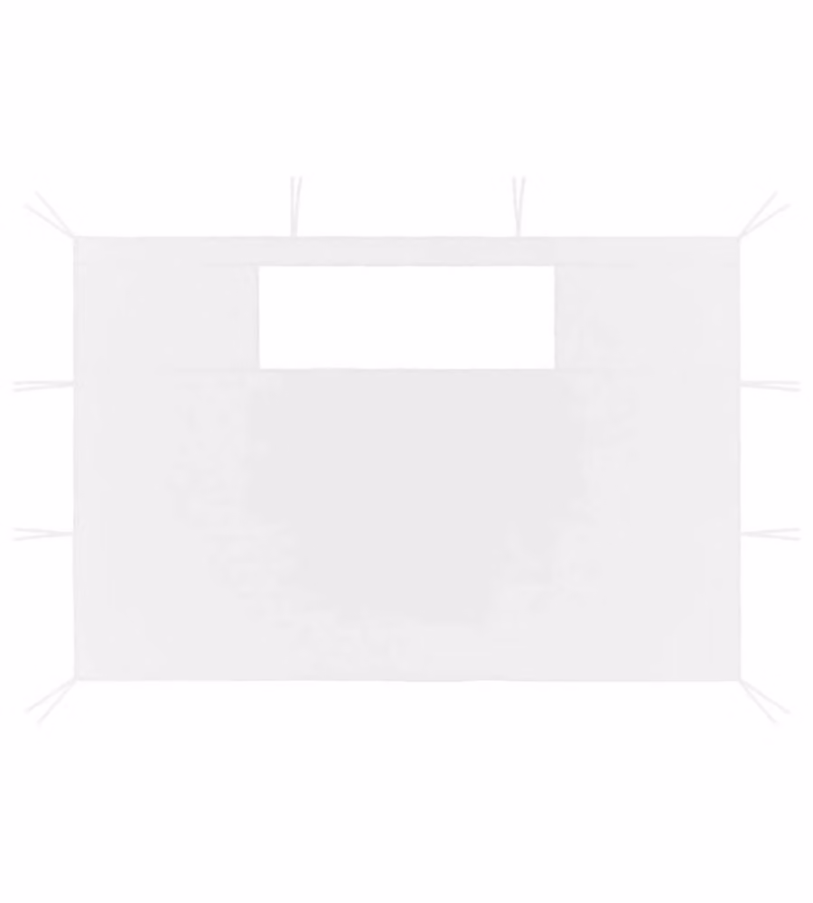 Pareti con Finestre per Gazebo 2 pz Bianche