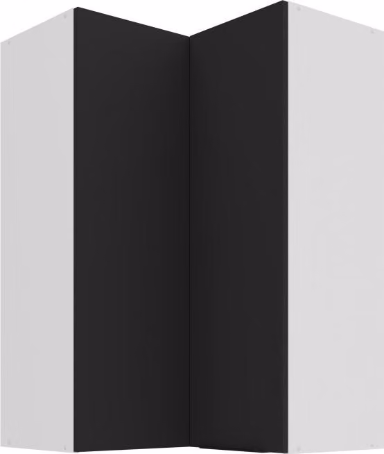 Mobile angolare alto LUNARA 2 - 60x60 cm, nero/bianco