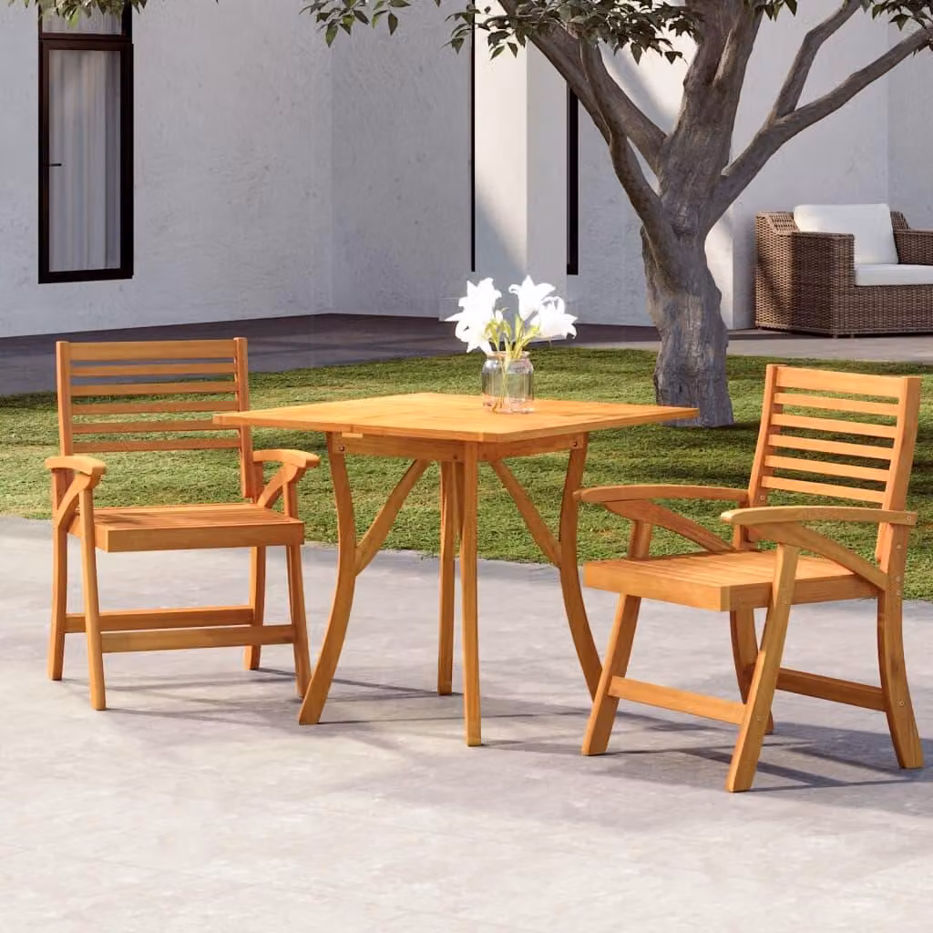 Maison Exclusive - Set da pranzo da giardino a 3 pezzi in legno massello di acacia