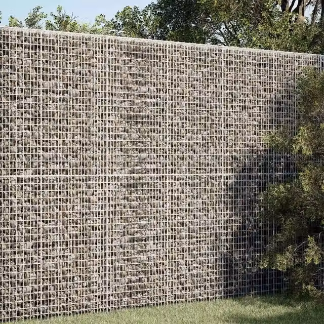 Gabione con filo da 3,5 mm e rete da 5x2,5 cm 100x20x200 cm 3461708