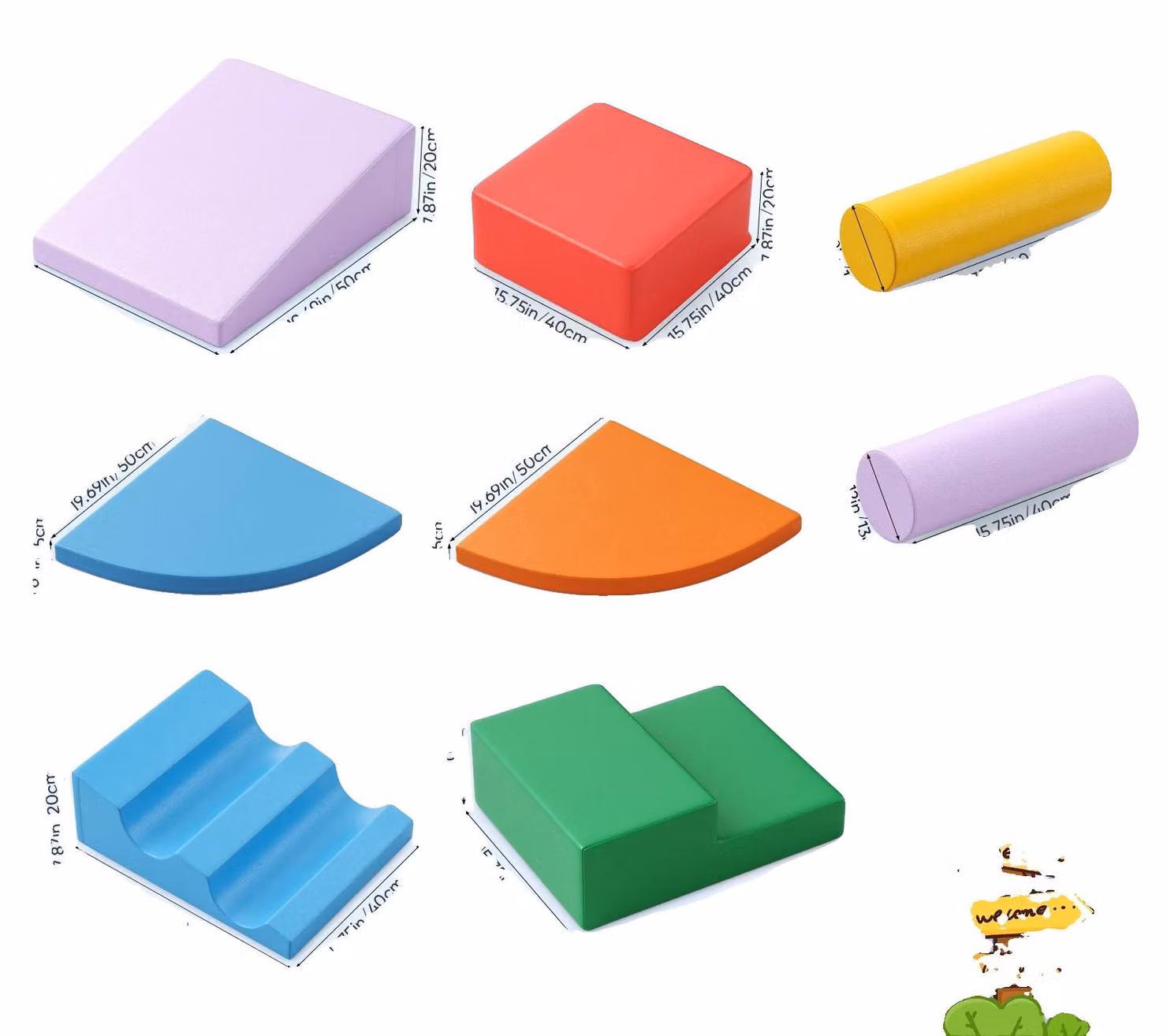 Struttura per l'arrampicata, blocchi di schiuma morbida, design sicuro per il gioco, classe A