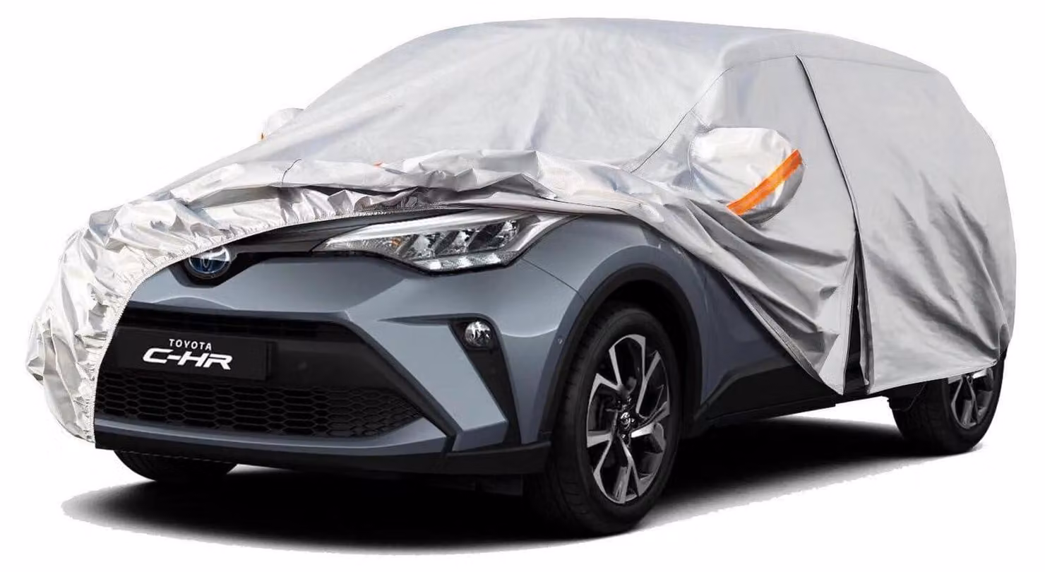 Copertura per auto impermeabile e traspirante, compatibile con Toyota C-HR (2016-2025), colore argento