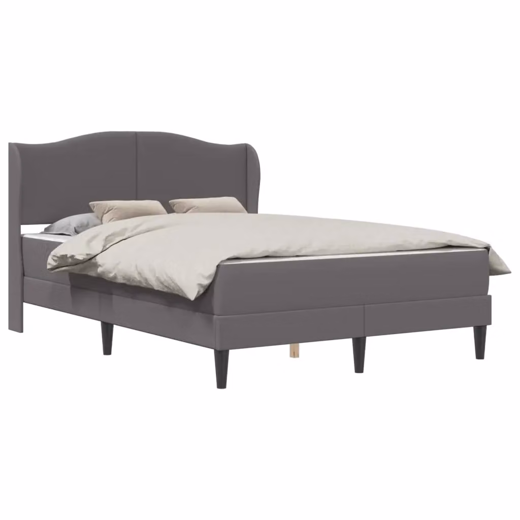 Struttura del letto con testiera vidaXL in similpelle grigio L: 140 cm, P: 200 cm, H: 101 cm – 2