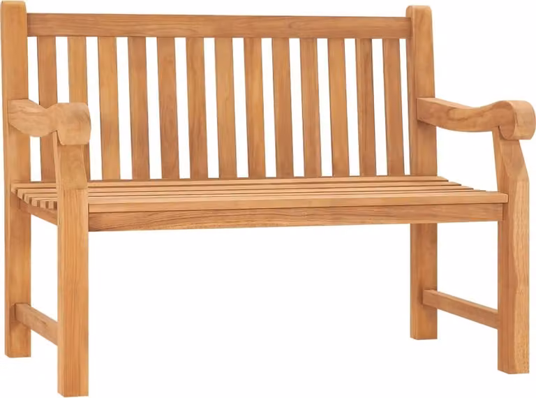 The Living Store Panca da giardino 114 cm in legno massiccio di teak