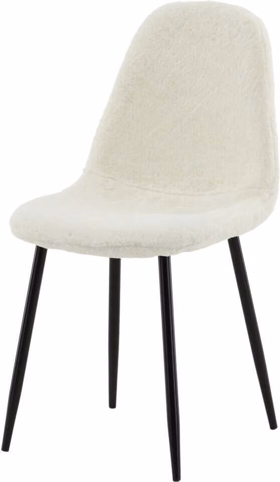 FURNLUX Sedia da sala da pranzo Polar White Und Black 44cm / Hauptfarbe: Weiß / Dimensioni: 44 x 53 x 88 cm