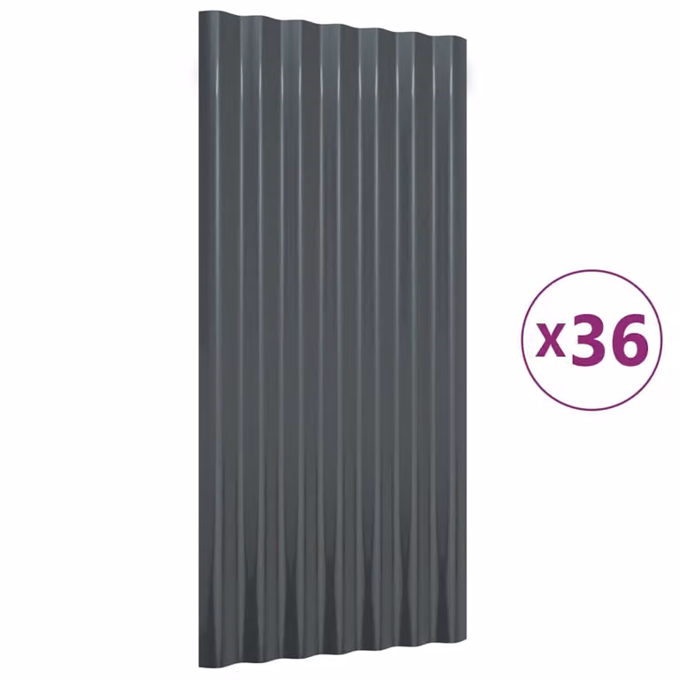 Pannelli Tetto 36pz Acciaio Zincato 80x36 Antracite