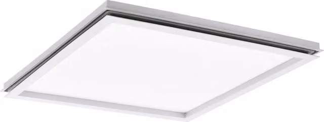 Plafoniera Minimal Lazaras Eglo in Alluminio Bianco con Luce Led Integrata da 22W e Telecomando