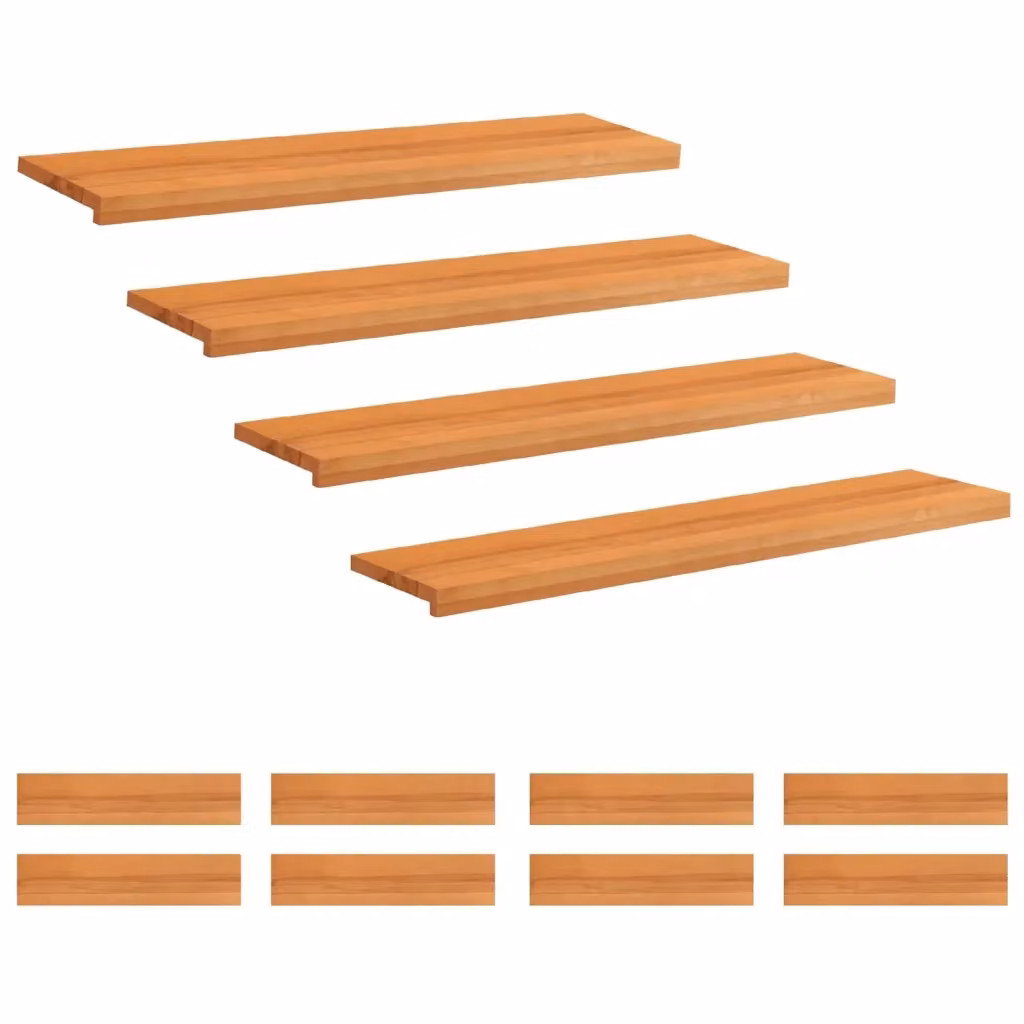 Set di 12 tappeti per scale vidaXL in legno, colore marrone, L 110 x P 25 x H 2 cm – 2