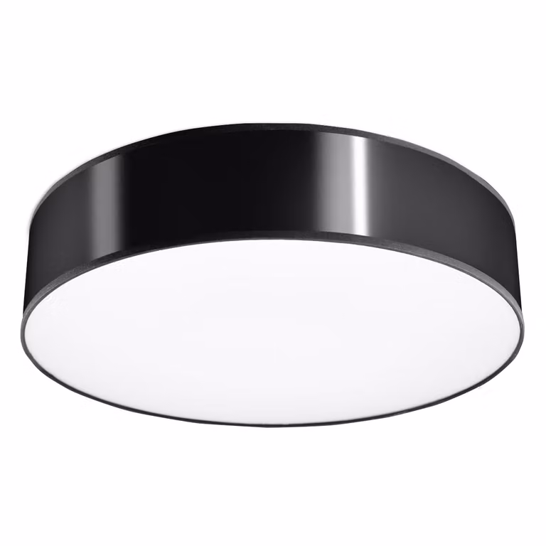 Lampada da soffitto rotonda PIAZZA nera 3xE27x15W in plastica, dimensioni: 12x45x45 cm, IP20, Pure Lume