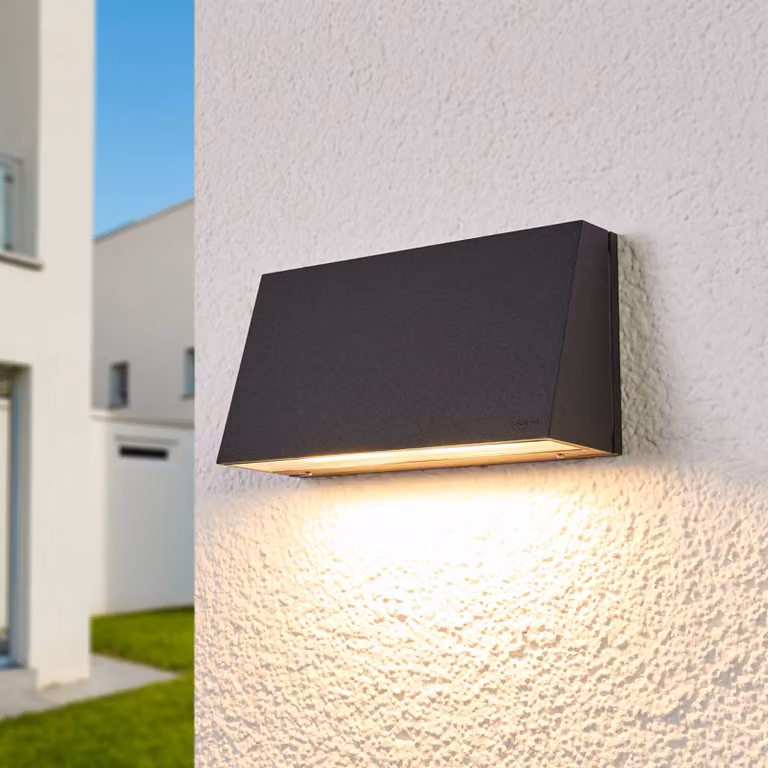 BEGA Applique da esterni a LED 22261K3, Alluminio / Grigio / Zincato, Alluminio, Moderno, Applique LED da esterni