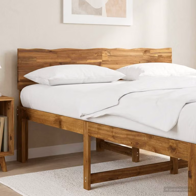 Testiera per letto con bordo vivo vidaXL ROSTOCK in legno massello di acacia naturale 160 cm