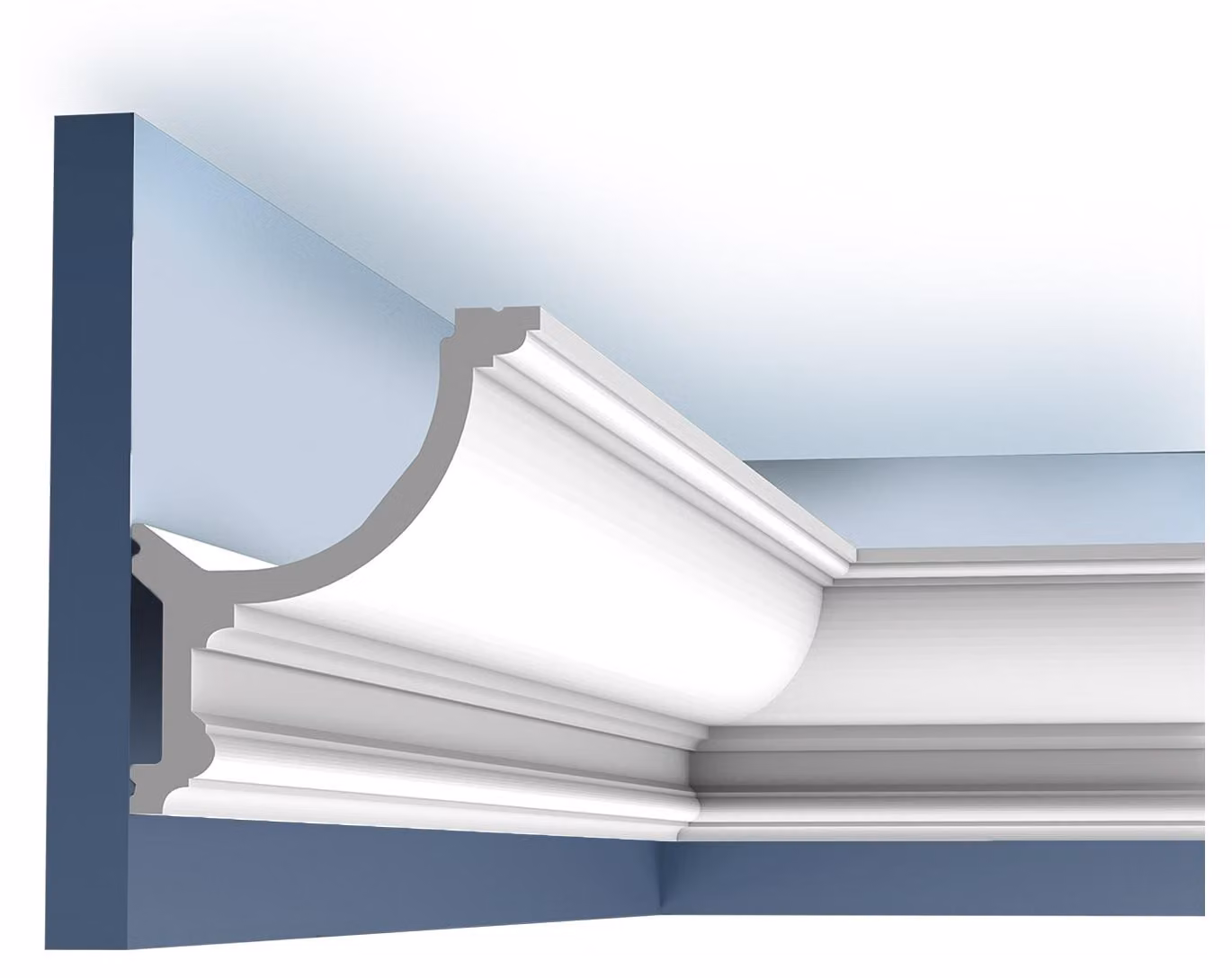 Orac Decor C901 Luxxus Modanatura classica Modanatura decorativa Modanatura angolare in stucco Cornice a soffitto Illuminazione indiretta | 2 metri