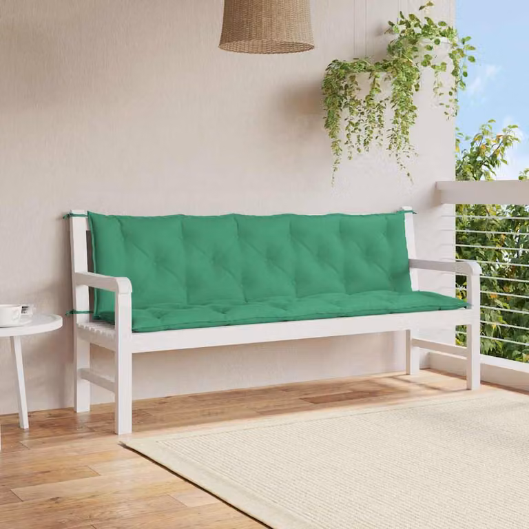vidaXL Cuscino per Panca Verde in Tessuto Oxford, L 180 x P 50 x H 7 cm