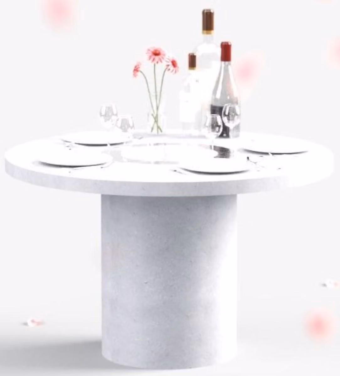 Tavolo da pranzo Casa Padrino con camino a bioetanolo, diametro 120 cm, altezza 75 cm - Disponibile in diversi colori - Tavolo da pranzo - Tavolo da giardino - Arredamento per la sala da pranzo - Arredamento per il giardino - Arredamento - Arredamento esc