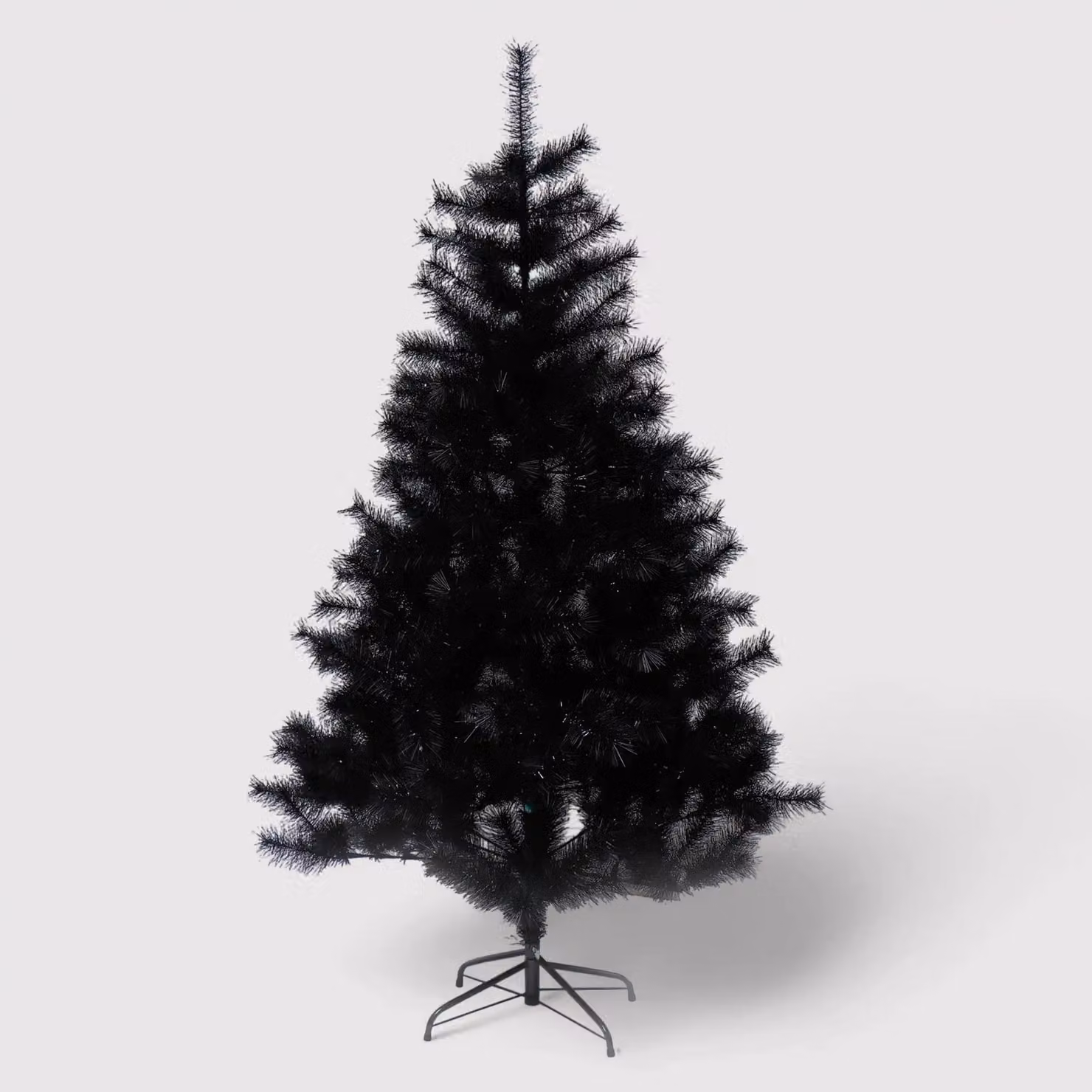 Albero di Natale nero artificiale da addobbare