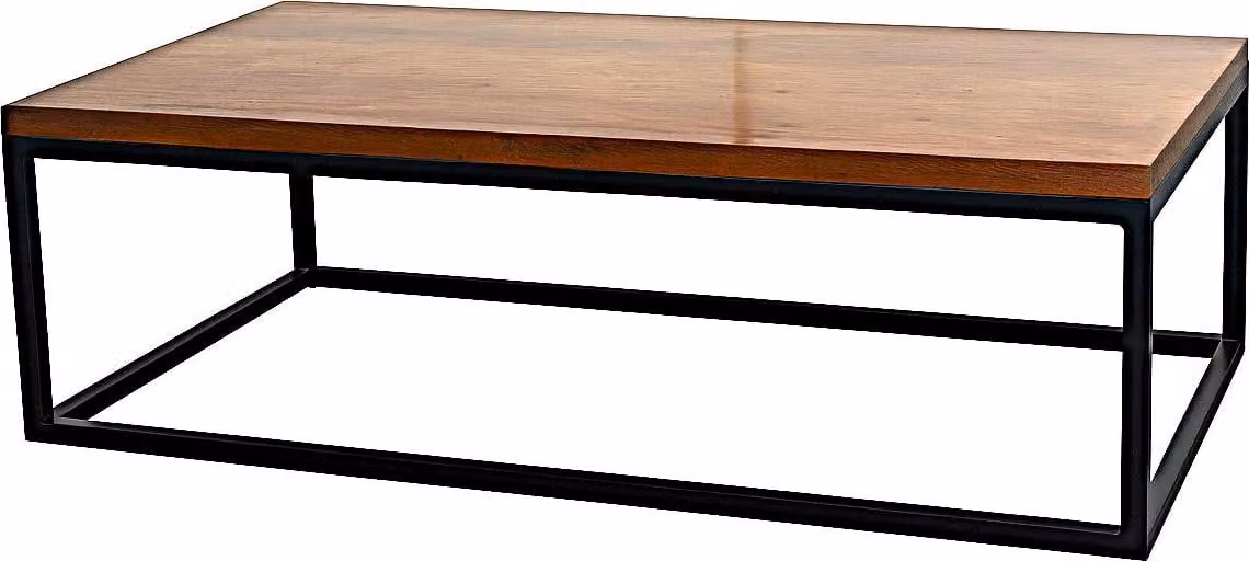 Fine Asianliving Tavolino cinese moderno in legno e acciaio B130xD70xH40cm