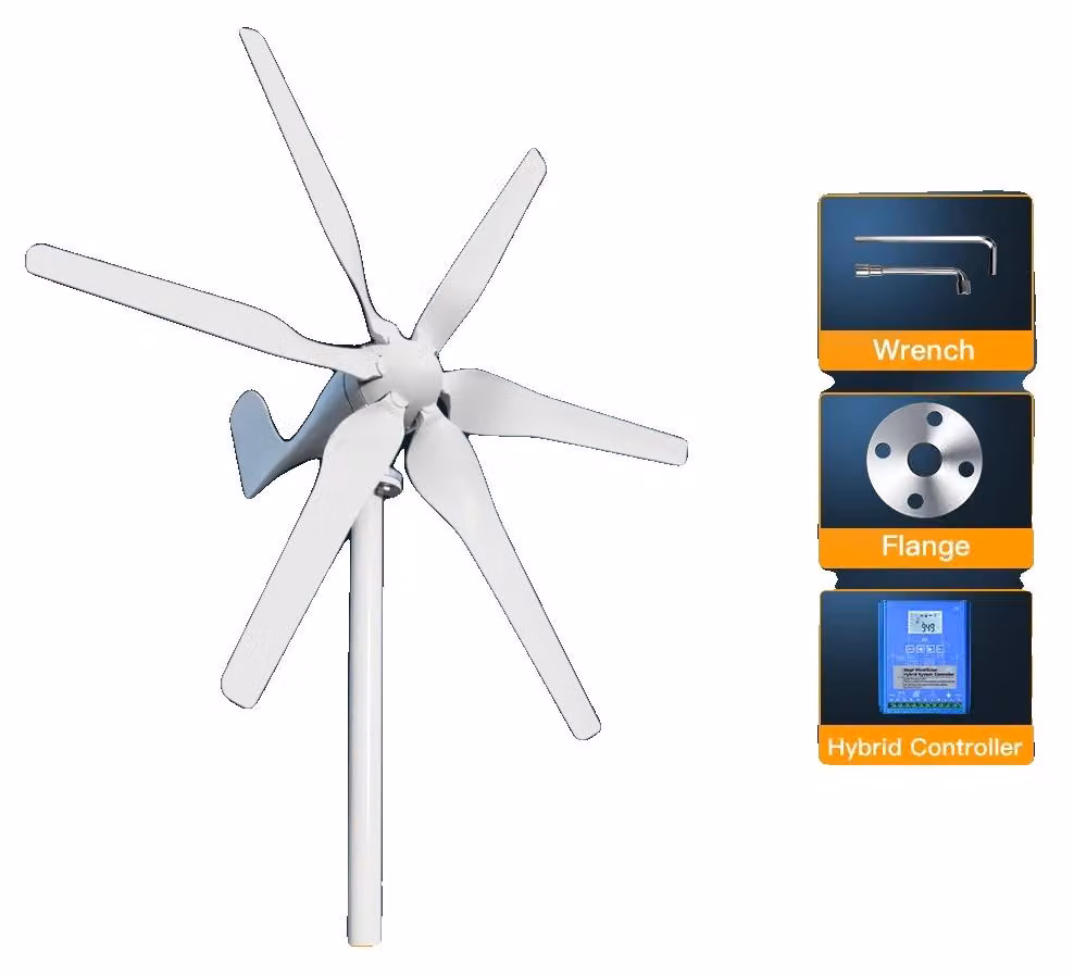 Generatore eolico, compatibile con 24 V, facile da installare, con controllo ibrido-b, 3000 Wh, 48 V-b
