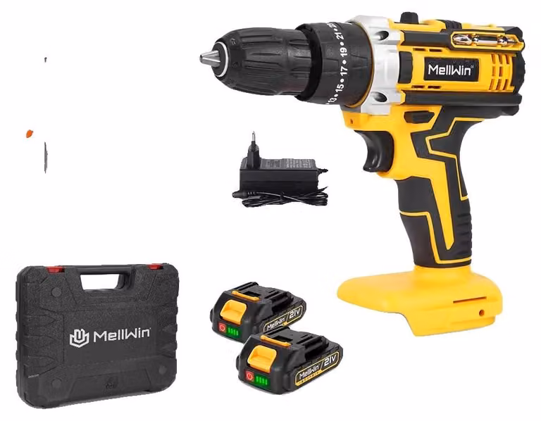 Trapano avvitatore a batteria, 3 modalità, coppia di 45 N·m, 34 accessori