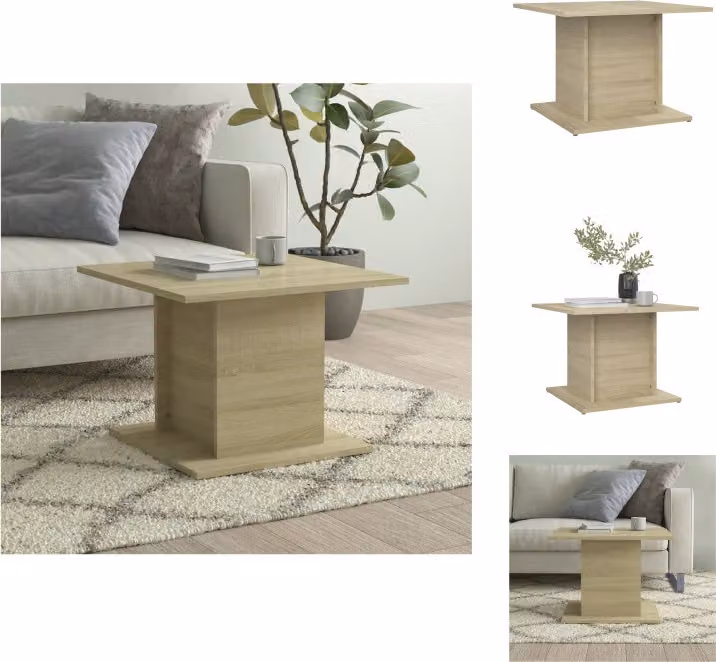 vidaXL Tavolino in rovere Sonoma 55,5x55,5x40 cm in legno - Tavolini da caffè
