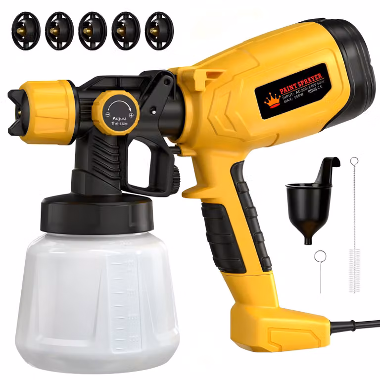 ROTTOGOON Sistema di verniciatura a spruzzo, vernice per pareti, 550W, 32000 giri/min, serbatoio da 1400 ml