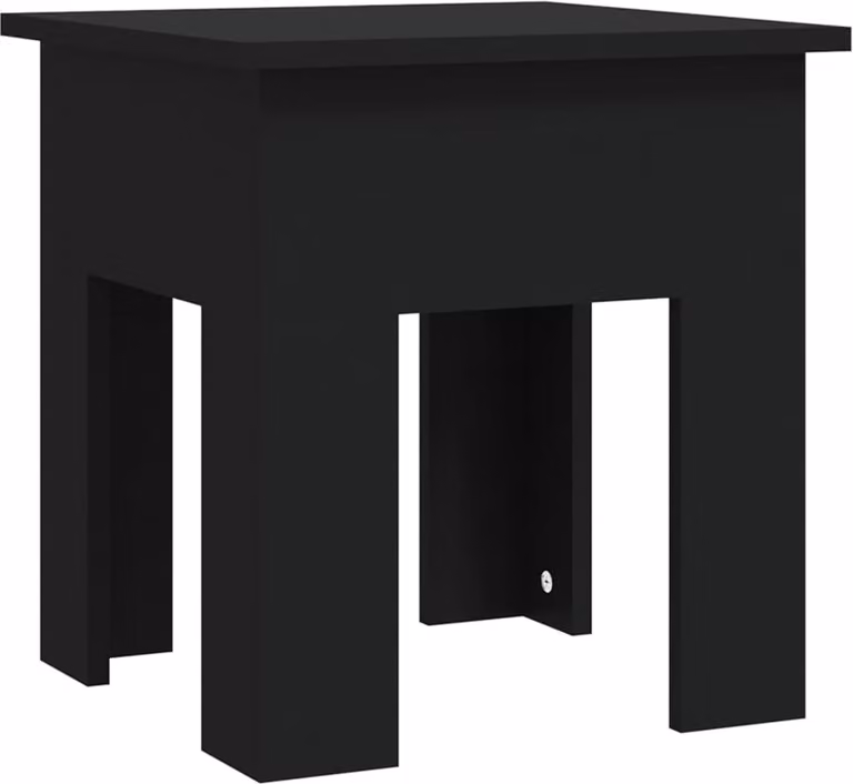 Tavolino da Salotto Nero 40x40x42 cm in Truciolato