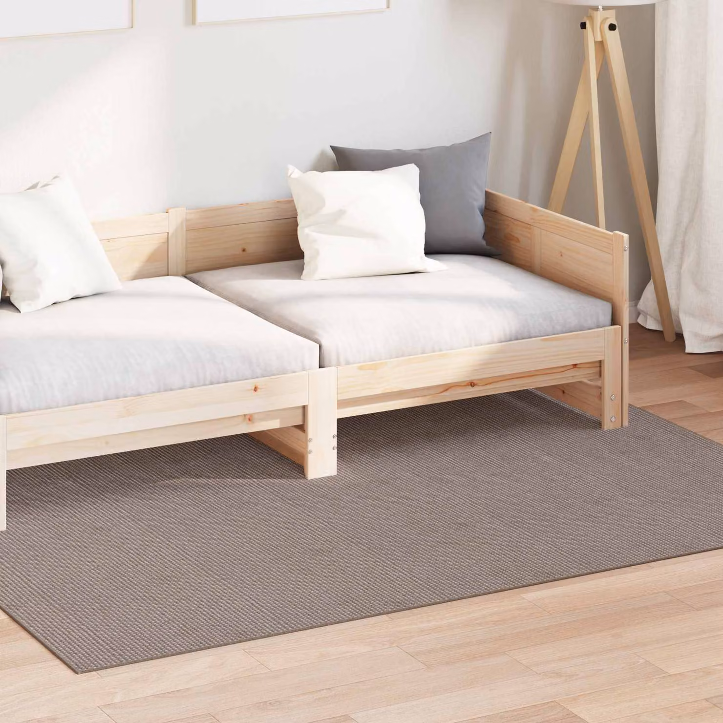 Tappeto per interni vidaXL LUGO moderno a righe, beige e grigio, L: 160 cm, P: 230 cm, in poliestere