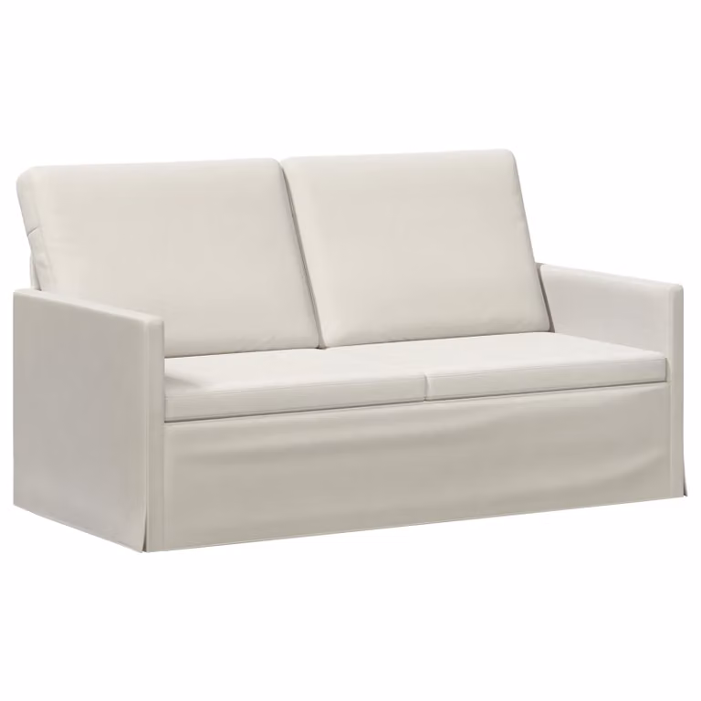 Divano a 2 posti vidaXL in velluto beige con struttura in metallo per il tuo soggiorno L/P/H: 150 x 81 x 82 cm