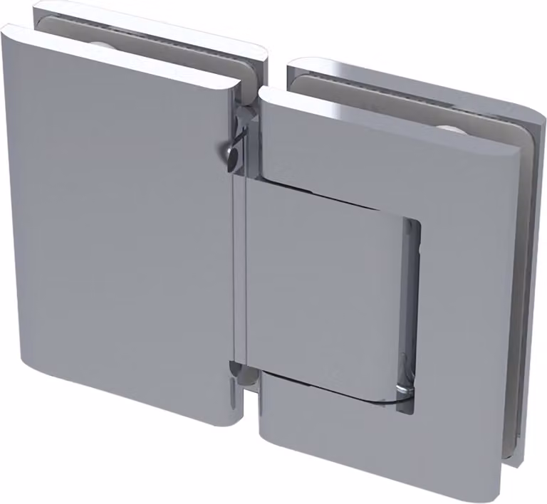 Cerniera per porta doccia 8010BTJC 180 gradi idraulica vetro-vetro, alluminio argentato