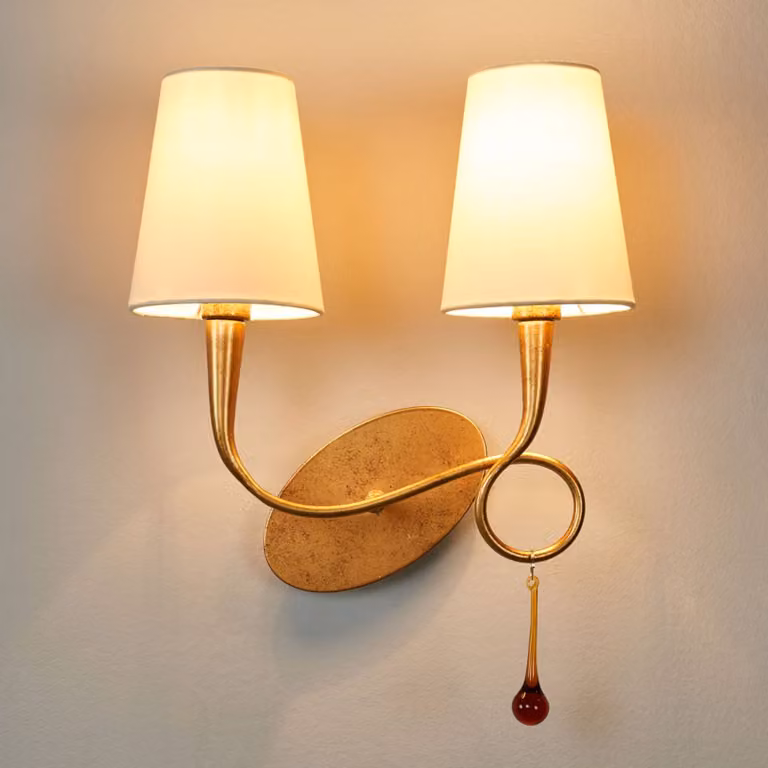 Mantra Iluminación Applique da parete Paola, dimmerabile, Ottone / Oro, Soggiorno / Sala da pranzo, Metallo, Moderno, Applique