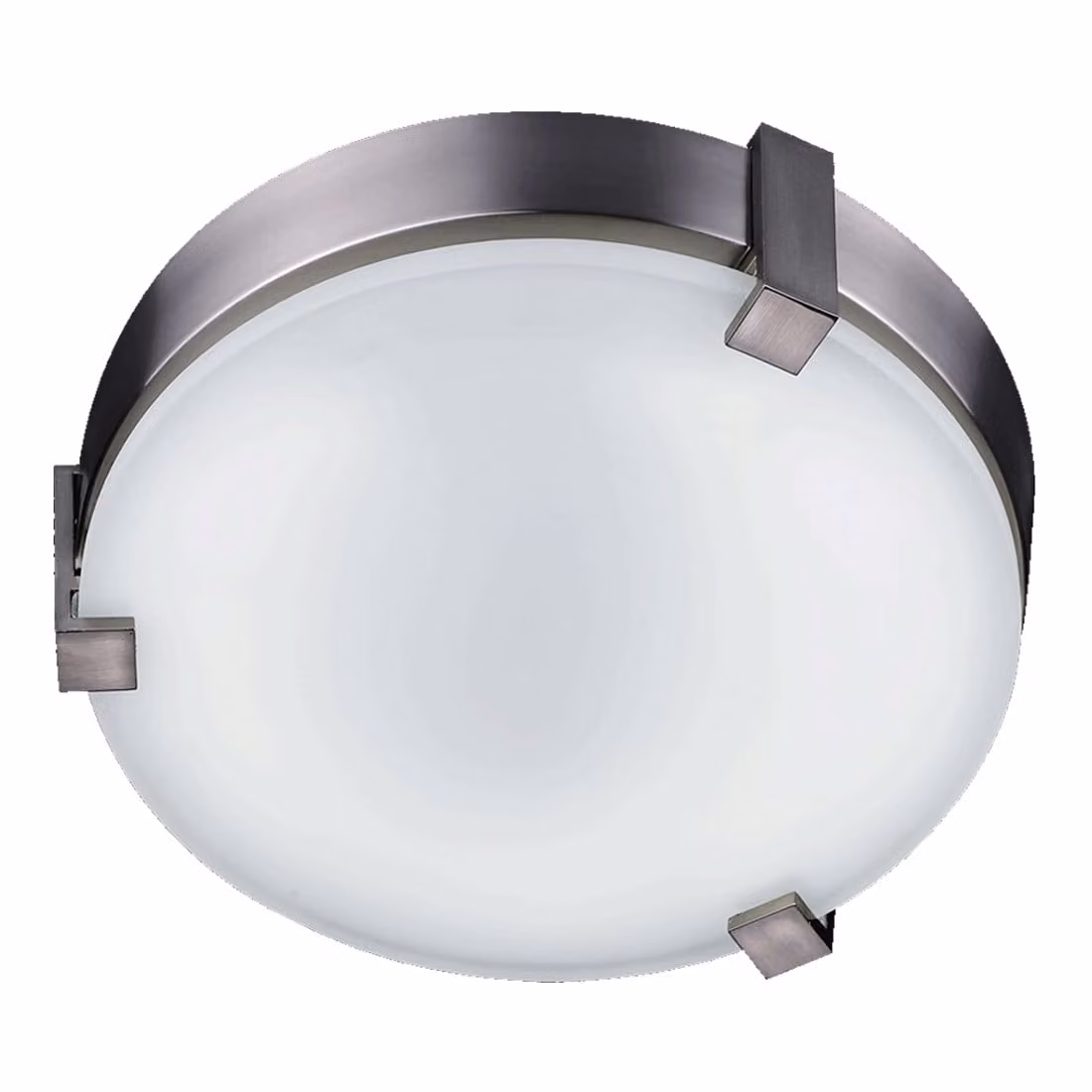 Plafoniera CLIP 1xT5/32W, nichel satinato/bianco L: 310, H: 65, attacco T5, dimmerabile