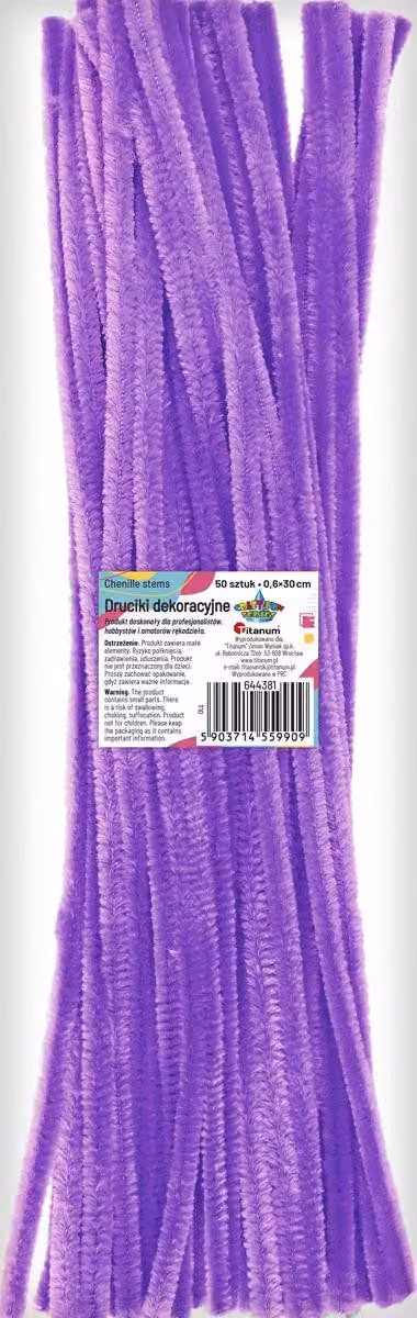 Filo decorativo viola 0,6x30 cm 50 pezzi Titanum