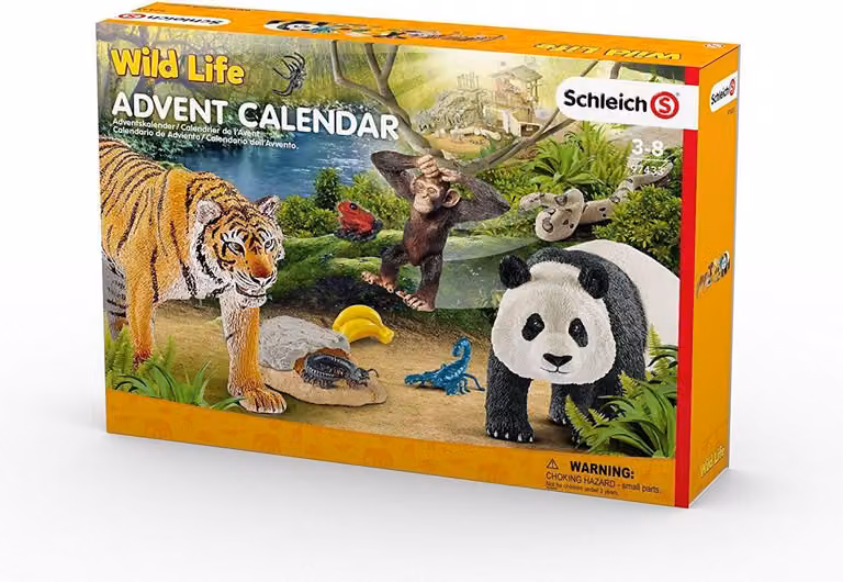 Schleich - Figure di animali, calendario dell'Avvento Wild Life 2017; 97433