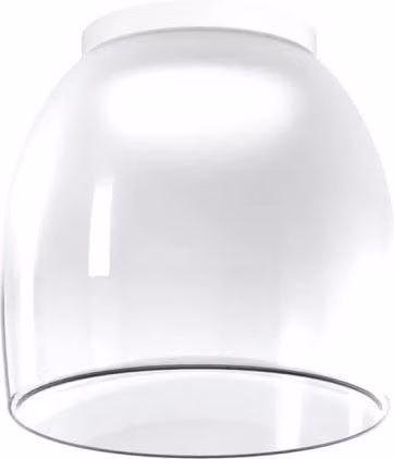 Lampada a sospensione moderna Top Light Drum in metallo bianco e vetro trasparente con LED da 16W luce bianca calda, regolabile e dimmerabile
