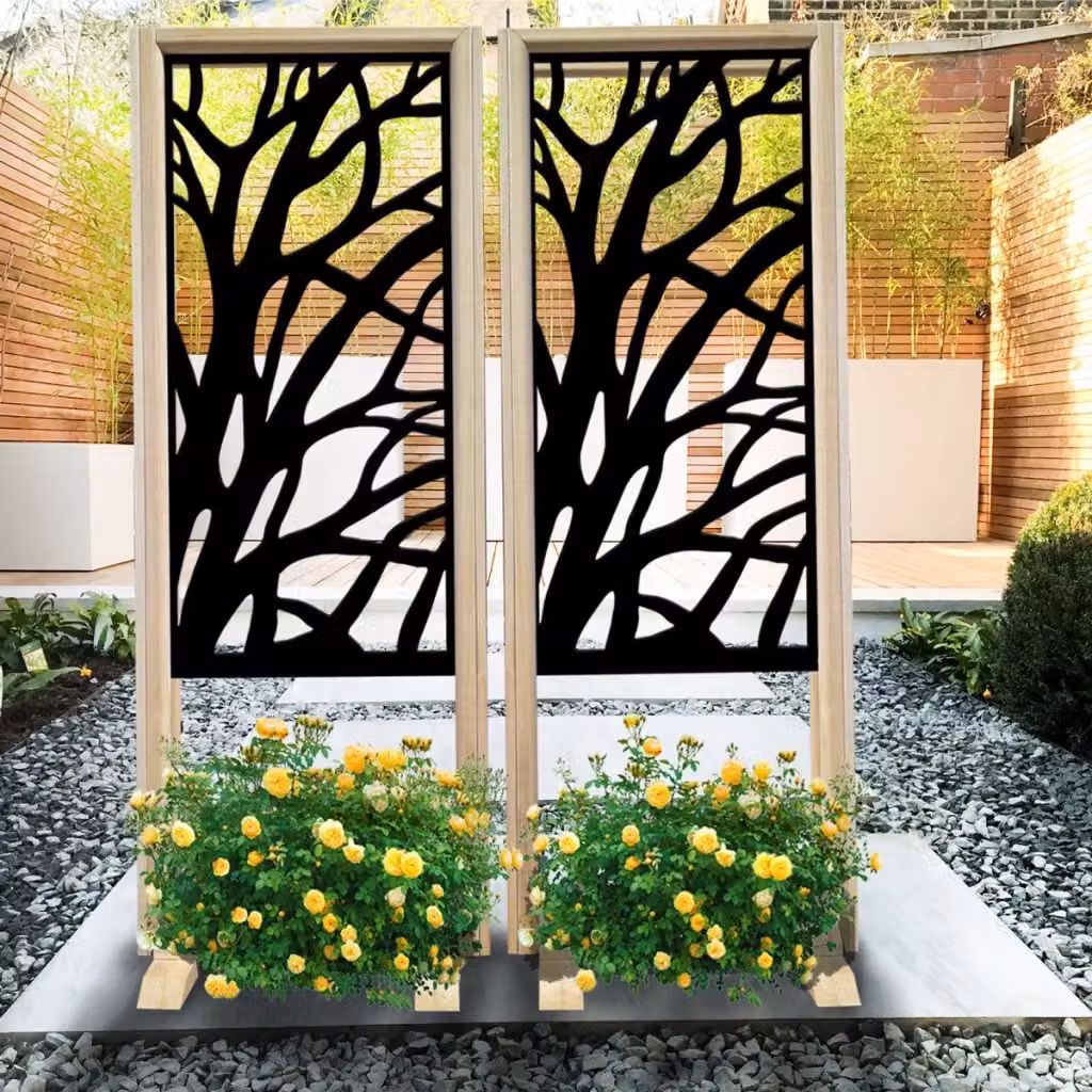 Signorbit Separè Paravento modulabile in Legno e PVC Colore Nero L: 70 cm, P: 50 cm, H: 190 cm – 2