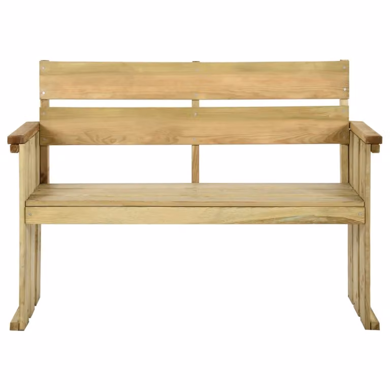 Panchina da giardino 121 cm in legno di pino impregnato