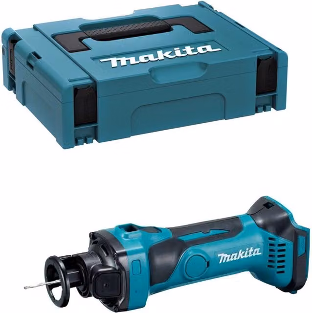 Rifilatore per cartongesso Makita DCO180ZJ con sistema di contenimento MAKPAC 1