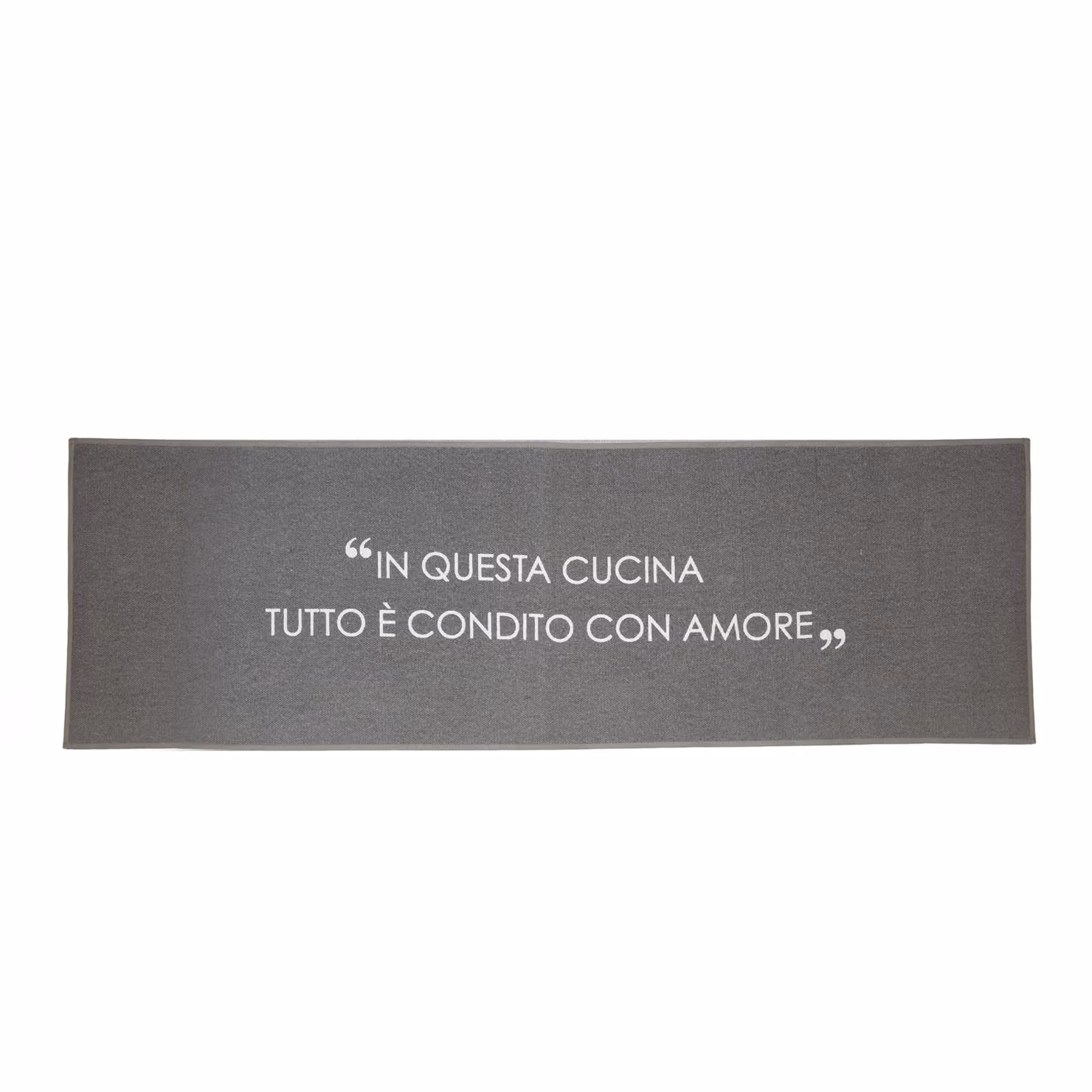 Tappeto da cucina KASANOVA Quotes antracite, modello moderno rettangolare antiscivolo L: 180 cm, P: 57 cm – 2