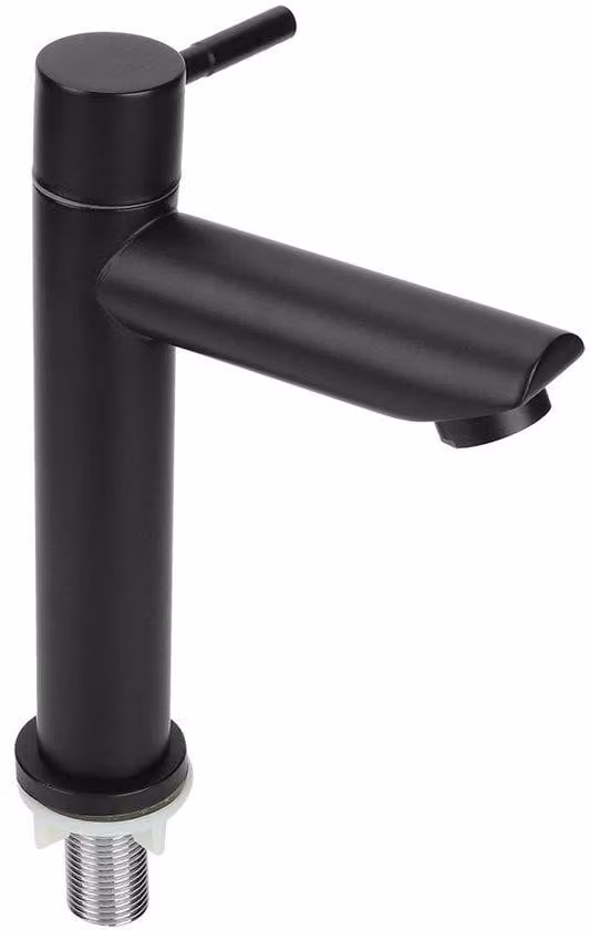 Miscelatore monocomando nero in acciaio inossidabile - Design - Attacco a vite G1/2