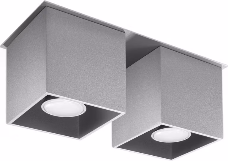 Moderna lampada da soffitto PLAFON DELTA 2 GU10 Grigio