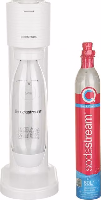 Gasatore per acqua Sodastream Gaia bianco con sistema Quick Connect e bottiglia PET